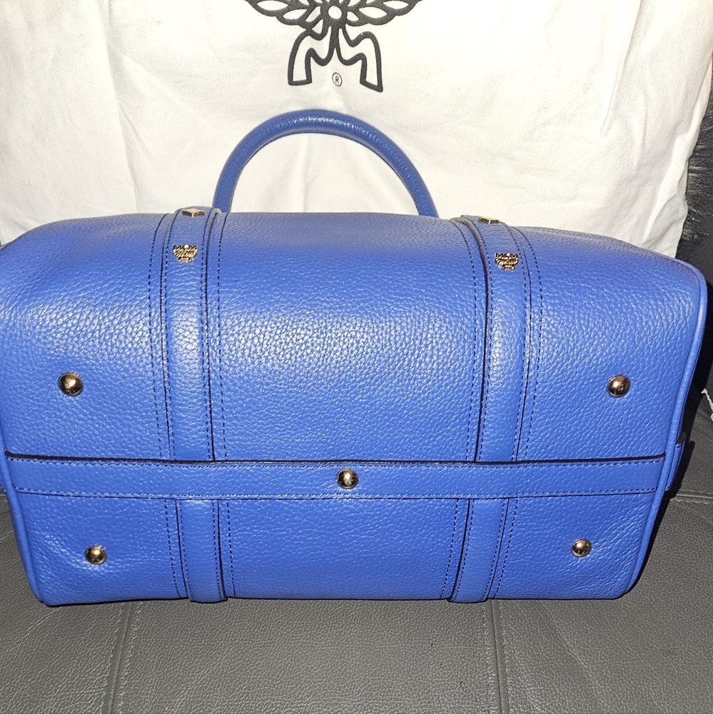 MCM Blue Boston Bag - Picture 6 of 8